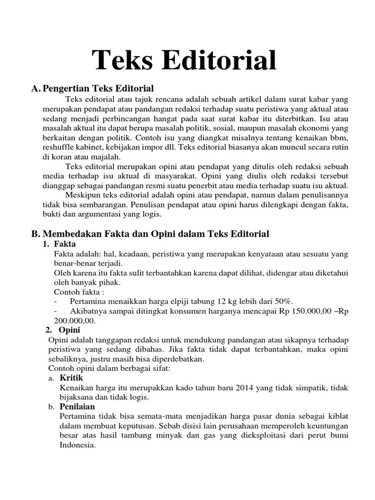 Teks Editorial | PDF
