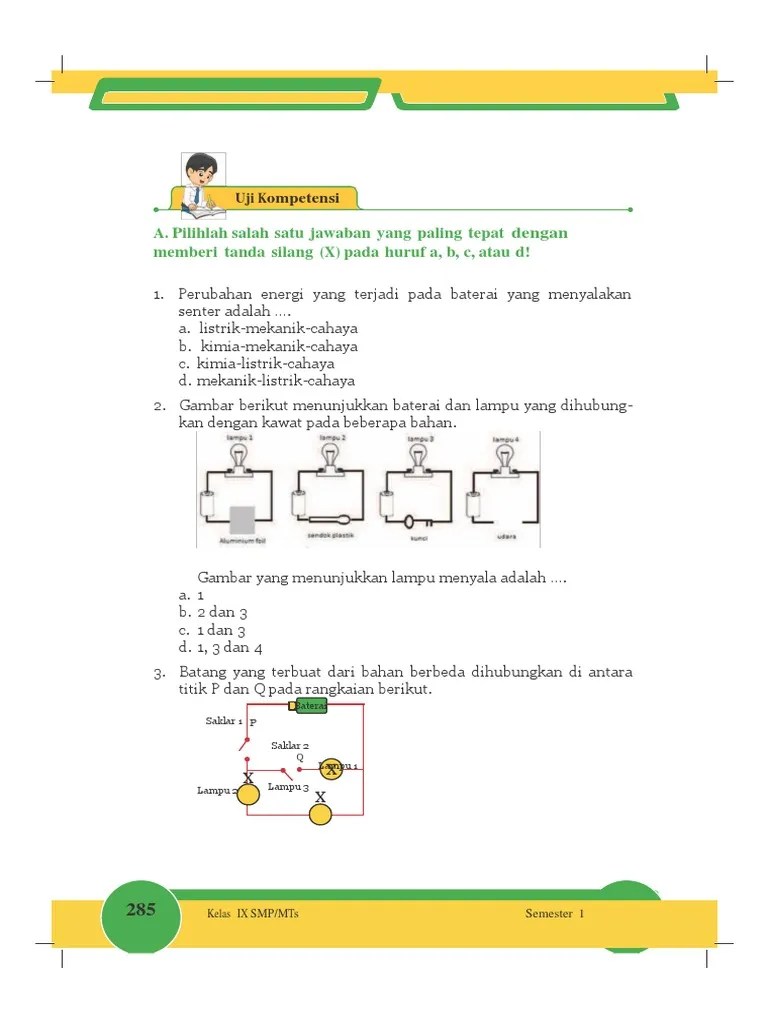 Perubahan Energi Pada Senter Adalah