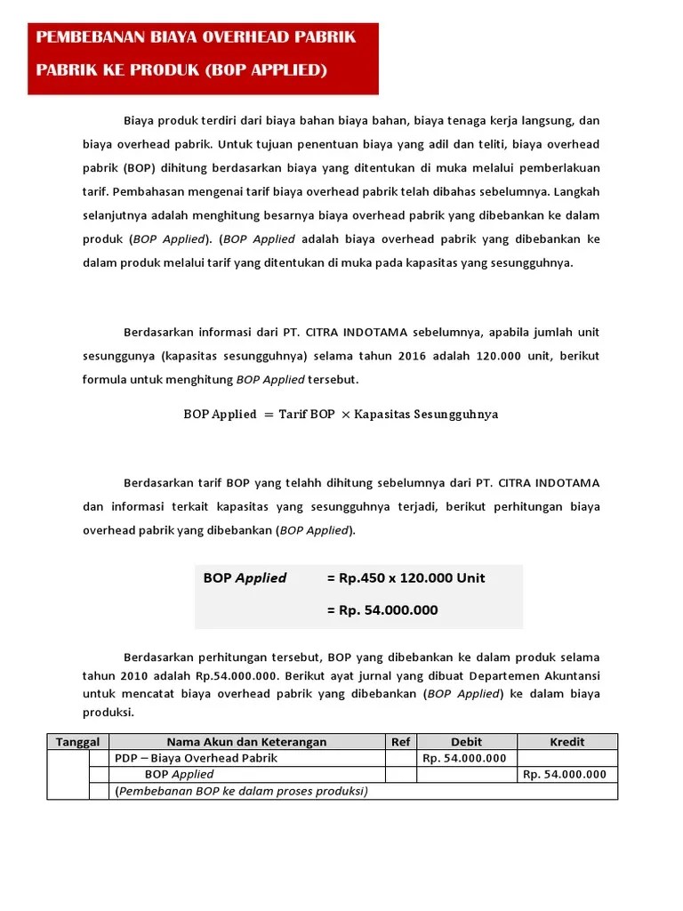 Pengelolaan biaya bahan baku sangat penting, karena akan mempengaruhi harga produk yang dijual. Bop Pdf