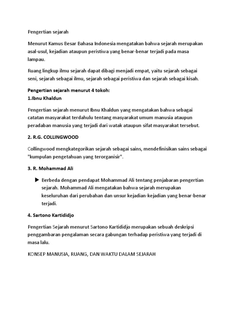 Pengertian Sejarah | PDF