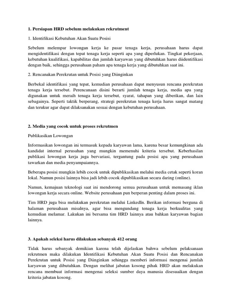 Rekrut Pegawai | PDF