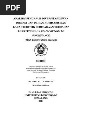 Analisis Pengaruh Diversitas Dewan | PDF