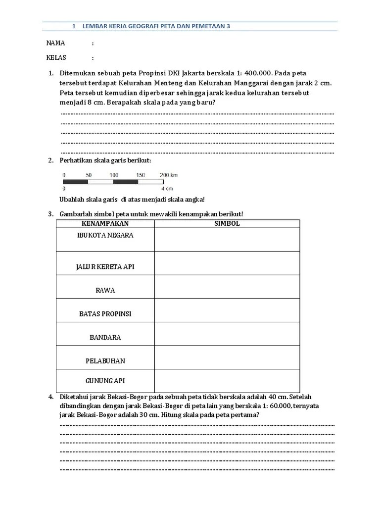 LKS Geografi Peta Pemetaan 3 | PDF