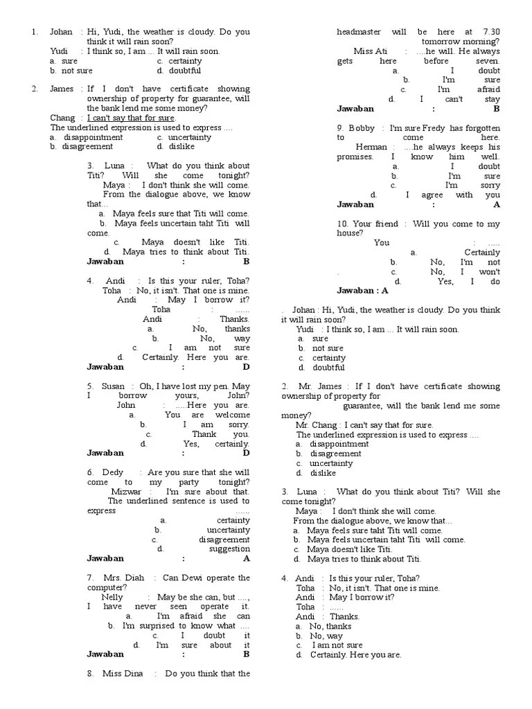 Soal Certainty | PDF