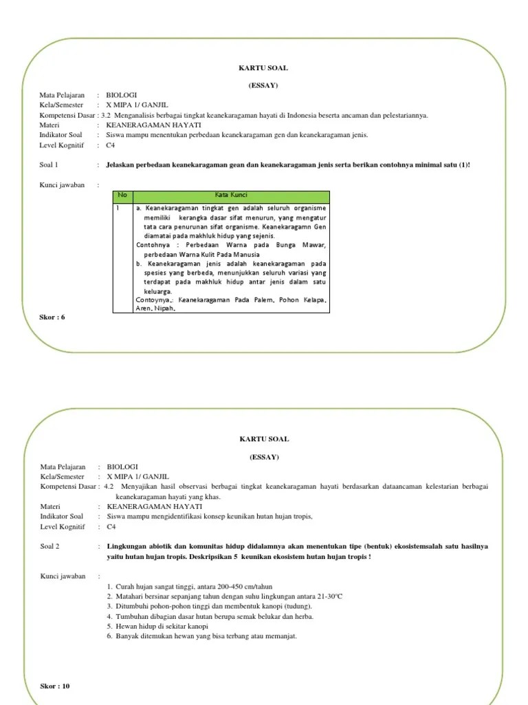 Soal Essay Dan Jawaban Tentang Lingkungan Hidup – Pigura