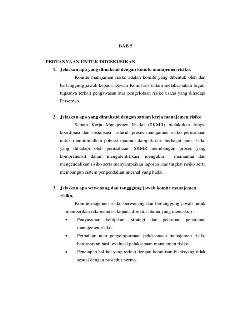 Bab 5 Pertanyaan Untuk Didiskusikan | PDF