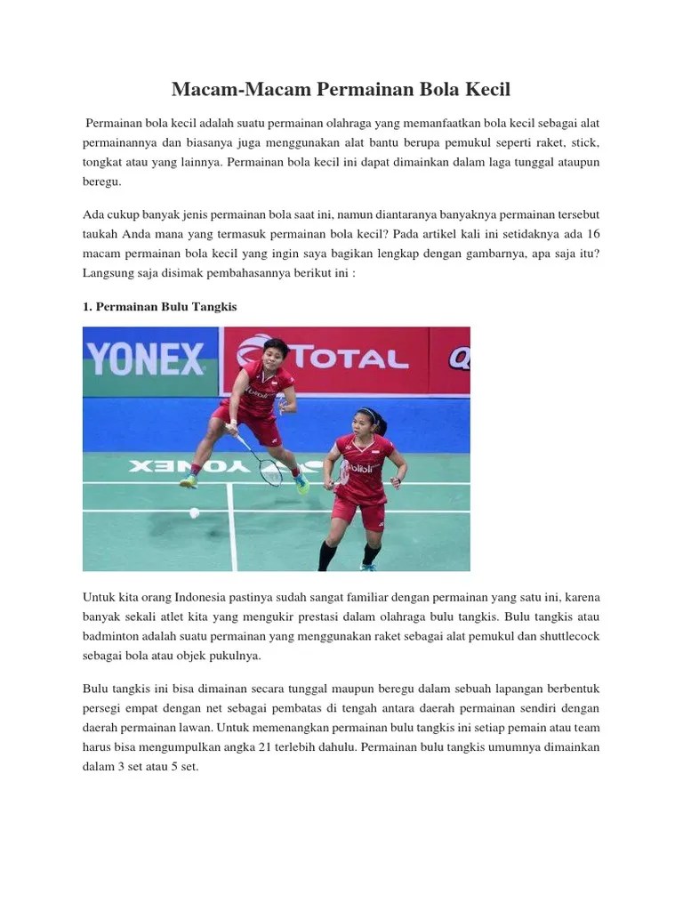 Permainan Bola Kecil | PDF