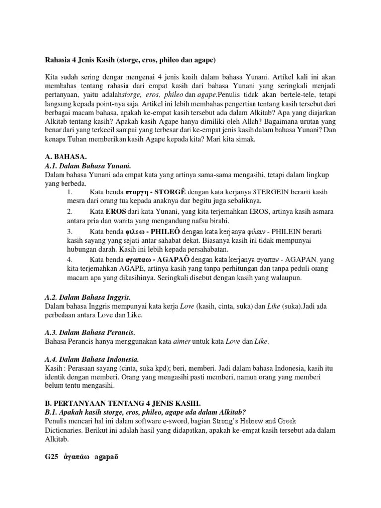 Rahasia 4 Jenis Kasih | PDF