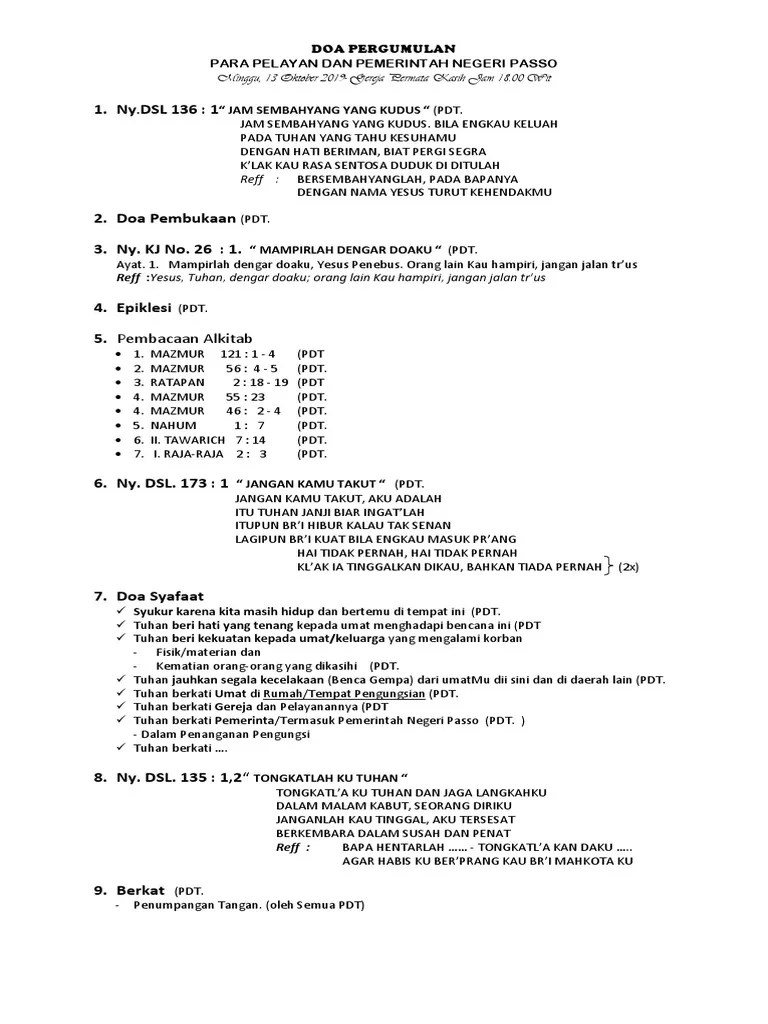 Doa Pergumulan para Pelayan | PDF