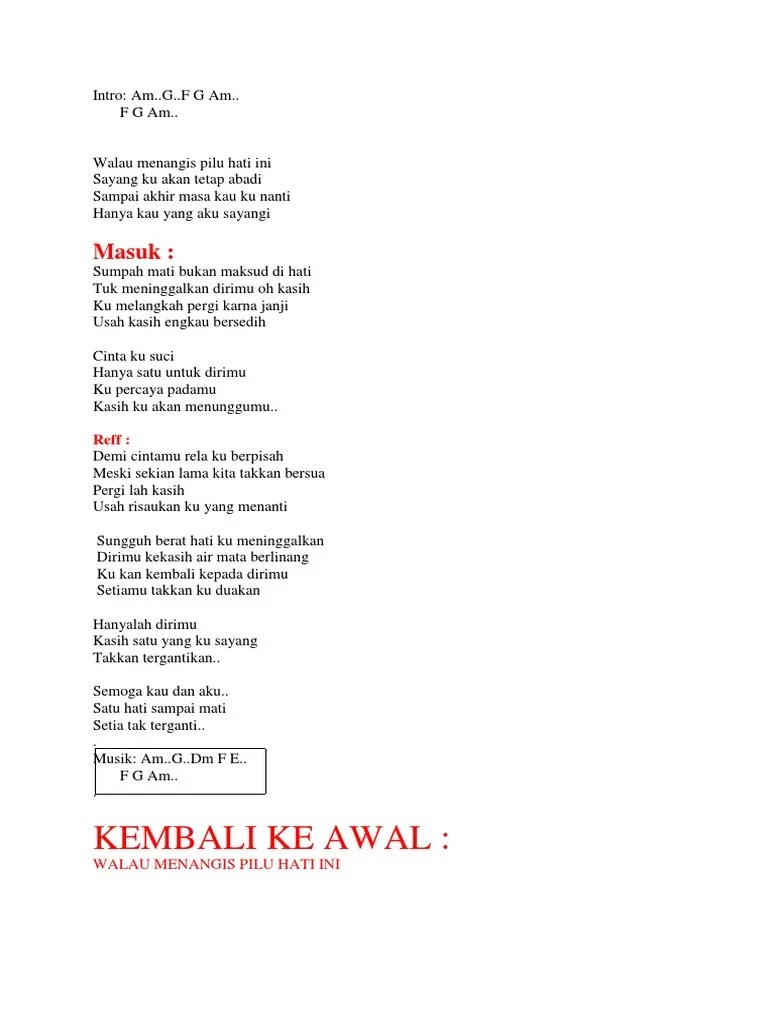 Lirik Satu Hati Sampai Mati | PDF