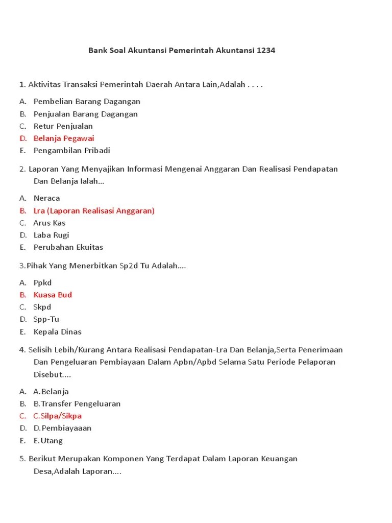 Bank Soal Akpem Ak 1234 | PDF