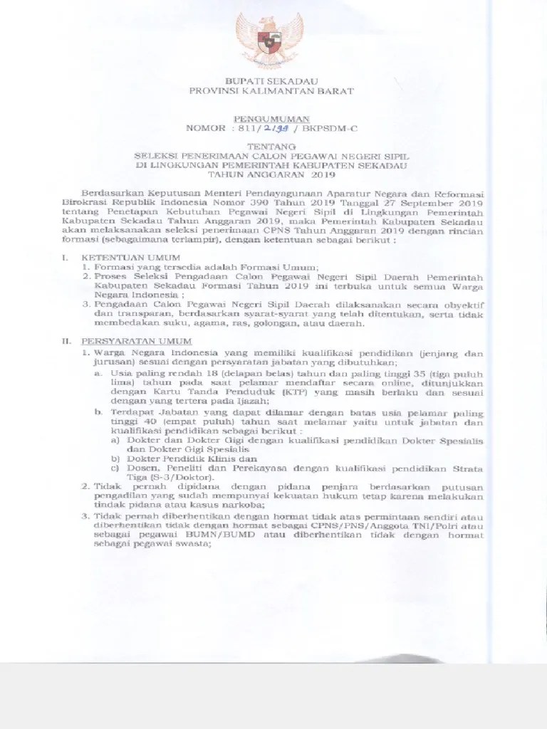 Scan persyaratan point a s.d. Sekadau Pdf