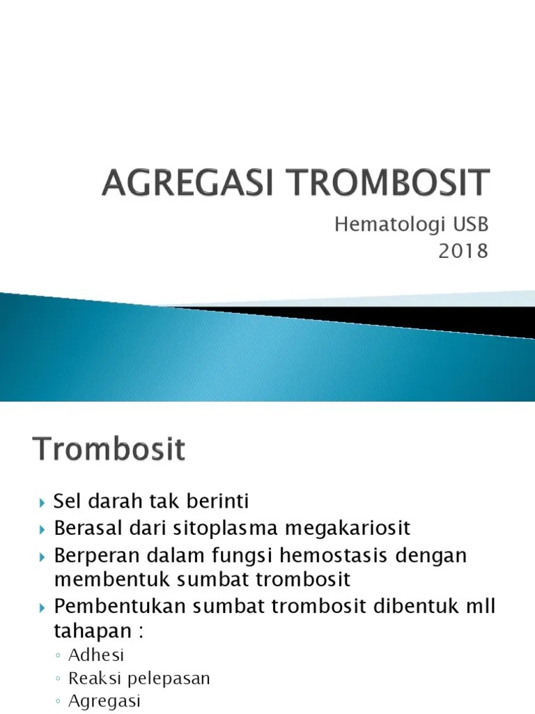 Agregasi Trombosit | PDF