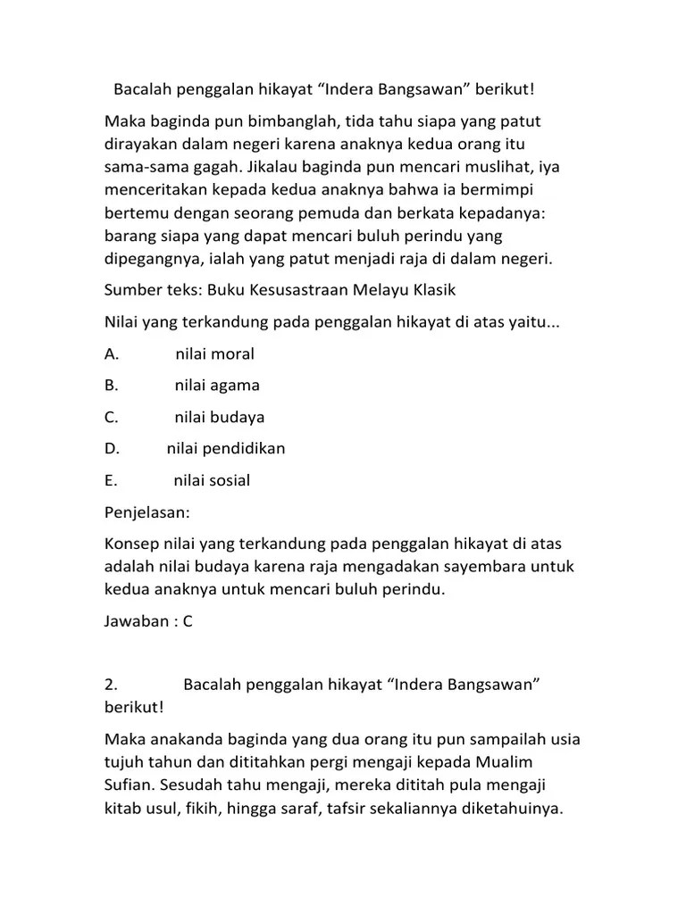 Pasif dalam hikayat sri rama sebagai teks bahasa melayu klasik yang tertua. Bacalah Penggalan Hikayat