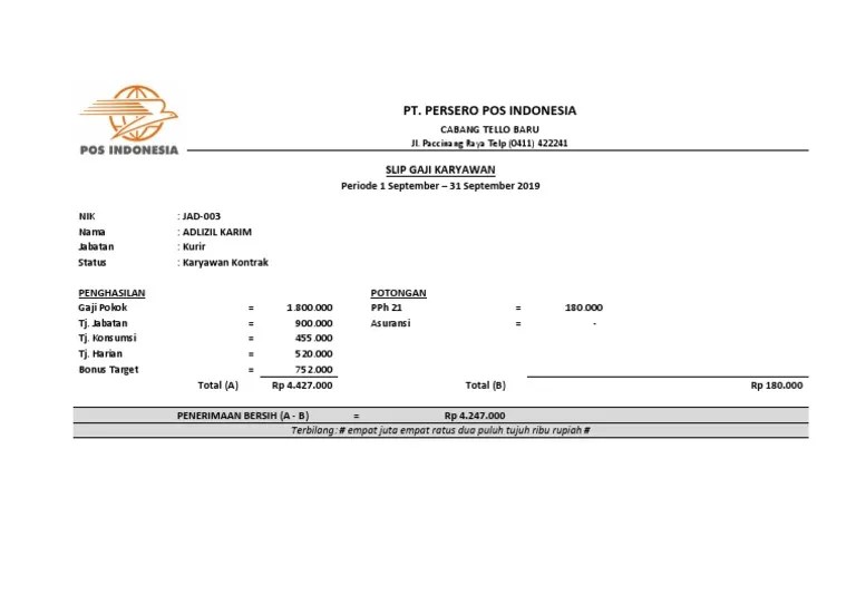 Get creative and make unique pdf files, with few limitations. Slip Gaji Pos Indonesia Pdf
