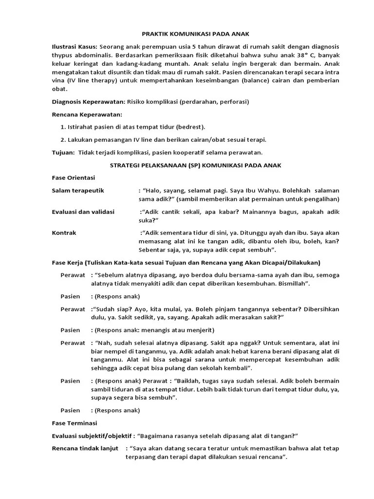 Memilih pola koping yang bisa digunakan. Contoh Sp Komunikasi Pada Anak Dan Remaja Pdf