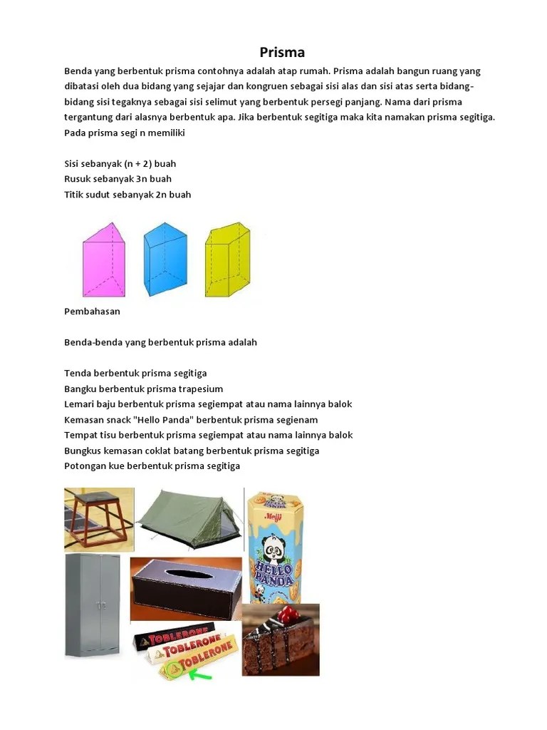 Sebutkan 2 benda yang berbentuk balok ! Bangun Datar Pdf