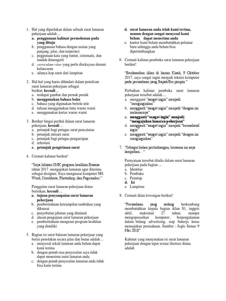Loker garmen daerah sukoharjo solo youtube. Latihan Soal Kelas Xii Pdf