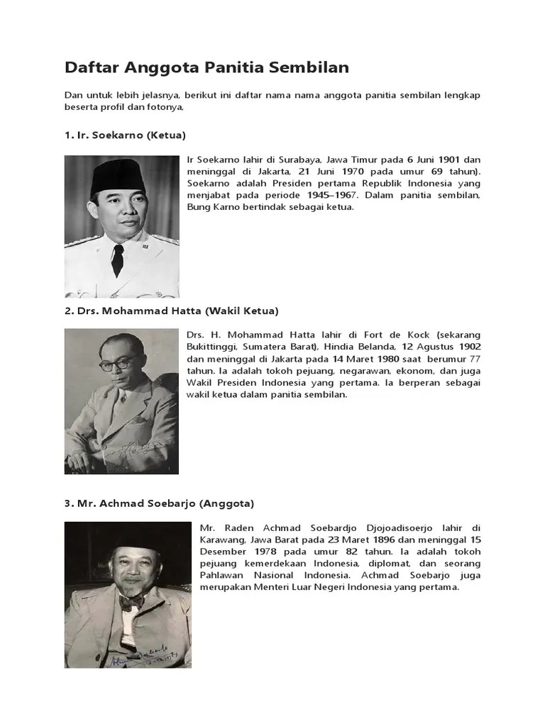 Daftar Anggota Panitia 9 Nwe | PDF