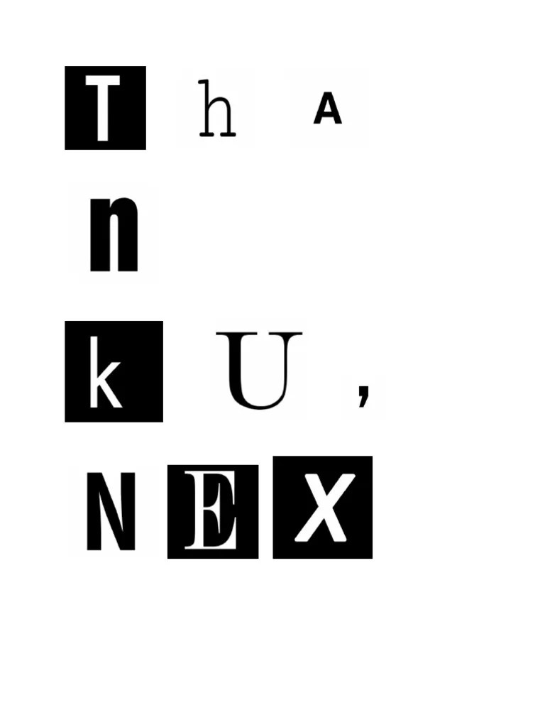 thank u next burn book font pdf