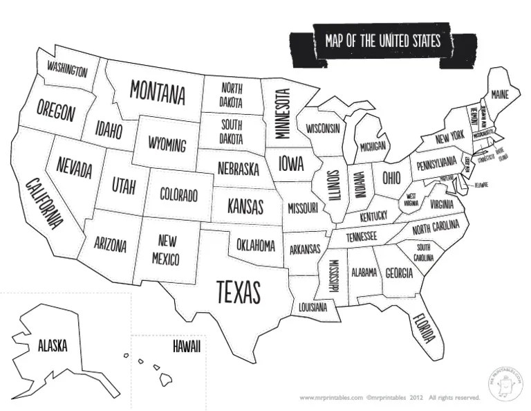 mrprintables printable map usa bw states pdf pdf politics of the united states american government