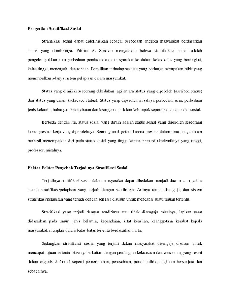 PP Stratifikasi Sosial | PDF