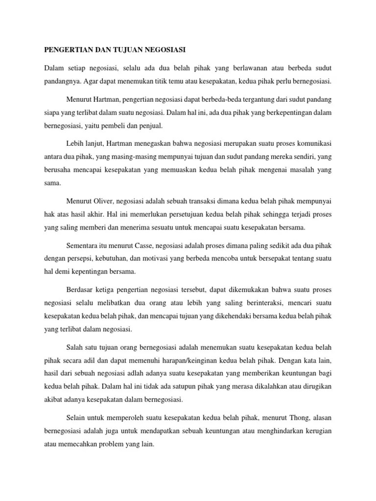 Negosiasi | PDF