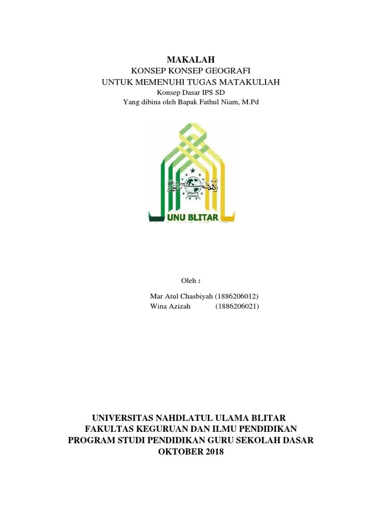 MAKALAH Konsep Geografi