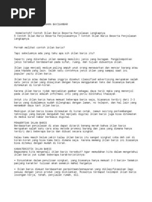 Dimana kedua hal ini umumnya dijumpai dalam iklan baris . Iklan Baris Pdf