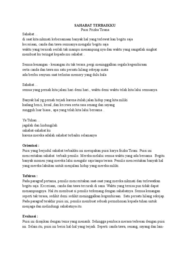 SAHABAT TERBAIKKU (Teks Ulasan) | PDF