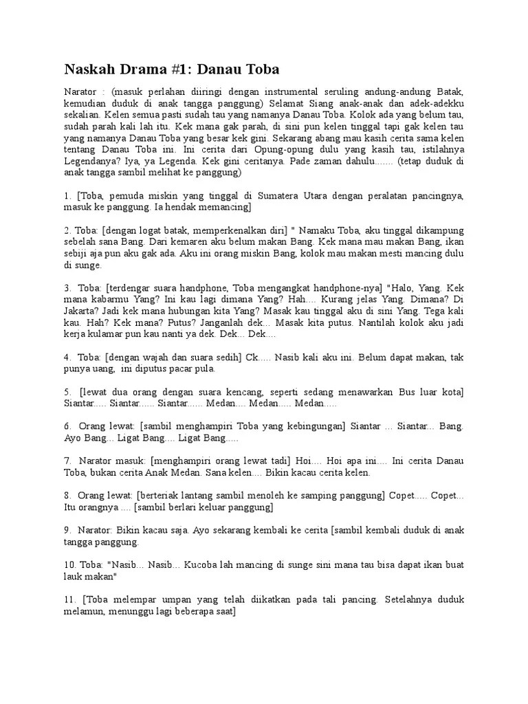 Naskah Drama Toba (Plesetan) 2 | PDF