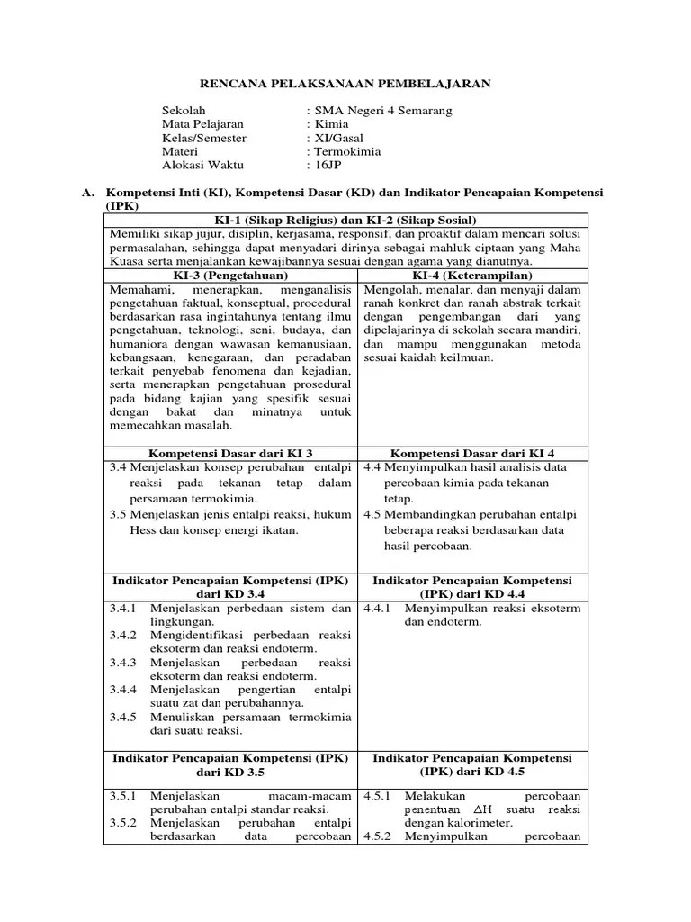 Tahap uji coba lapangan awal, uji coba lapangan utama, dan uji coba lapangan operasional. Rpp Termokimia