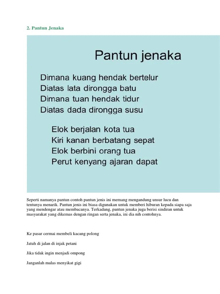 Contoh Pantun | PDF