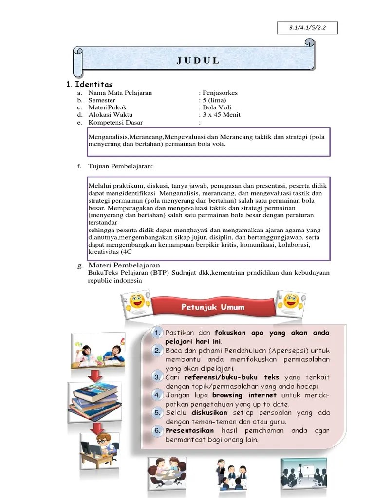 Templet UKBM Bola Voli | PDF