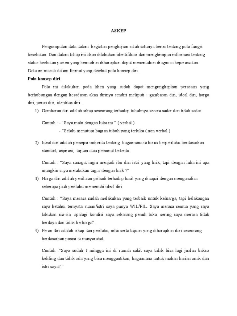 ASKEP Konsep Diri Revisi | PDF