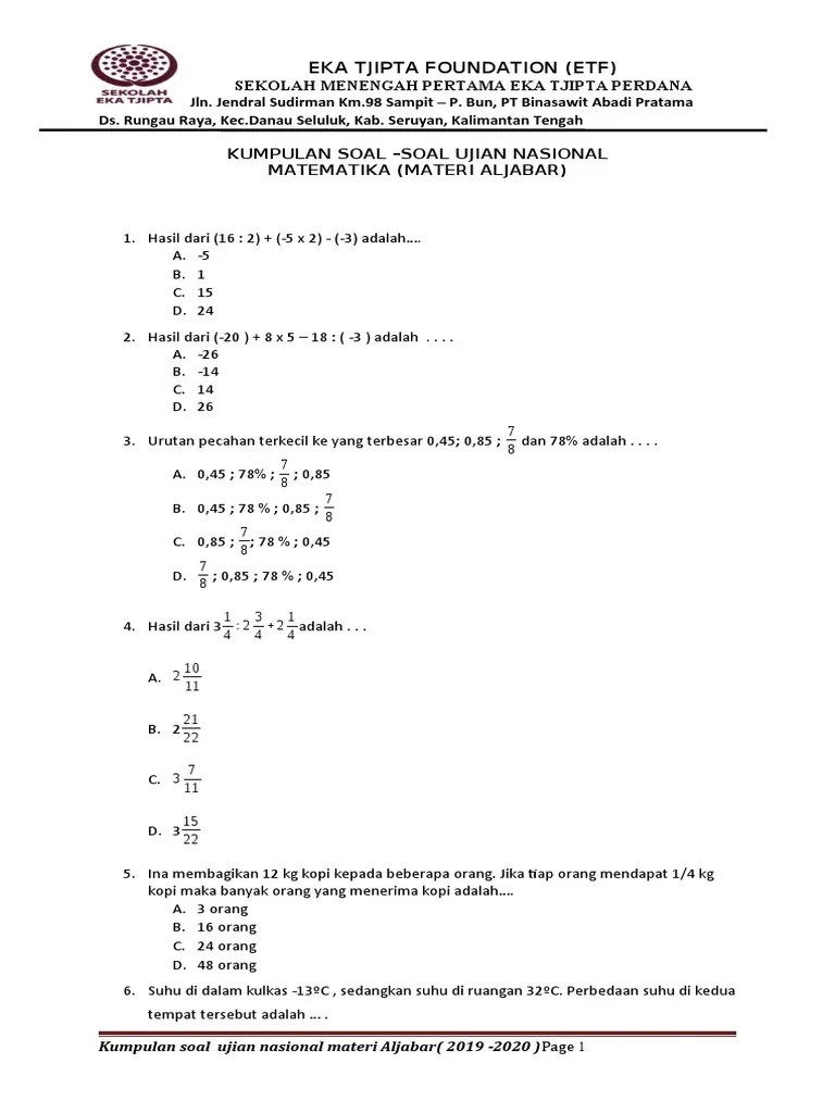 Nama bilangan dari 306.742 adalah : Mtk Tugas Kls 9 100 Soal