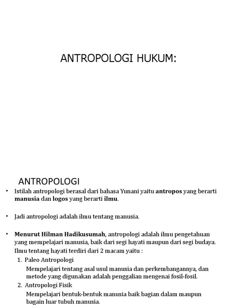 Antropologi Hukum | PDF