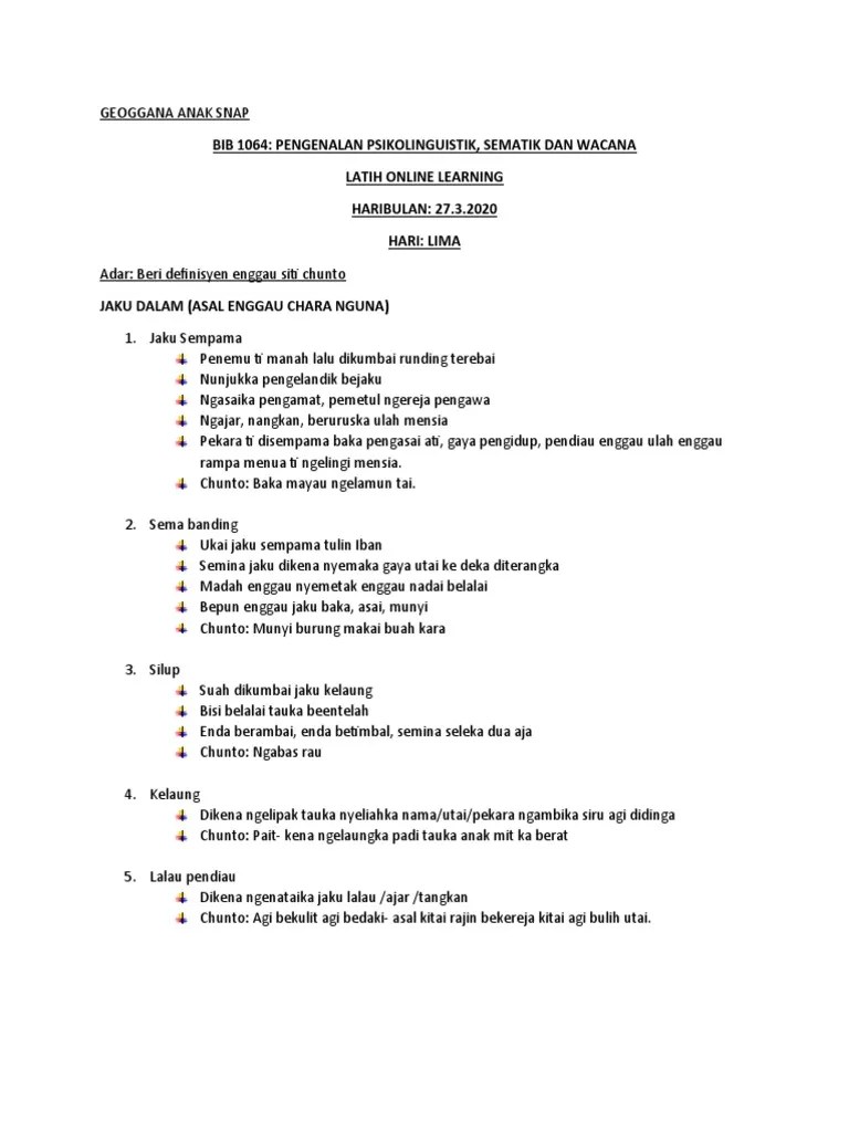 Sempama ti dikena nya sebaka enggau gaya asal utai ti disema. Jaku Dalam Pdf