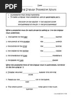 writing plural possessive nouns pdf pdf plural noun