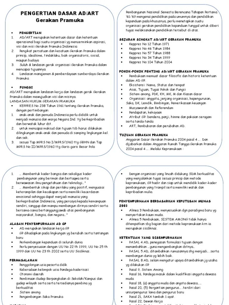 Bertujuan membentuk manusia indonesia yang baik dan . Pengertian Dasar Ad Pdf
