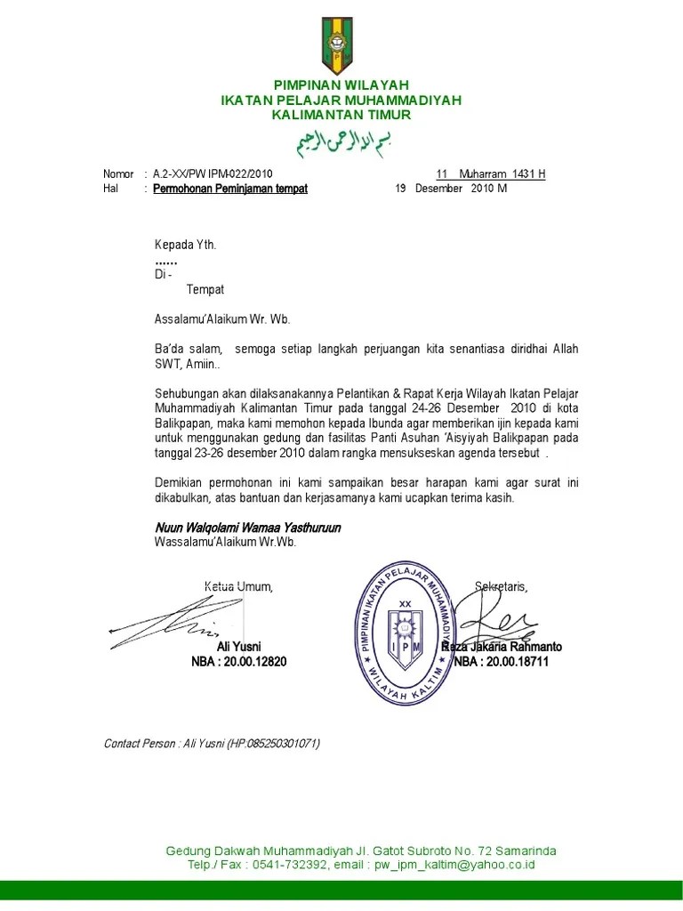 Check spelling or type a new query. Surat An Peminjaman Tempat