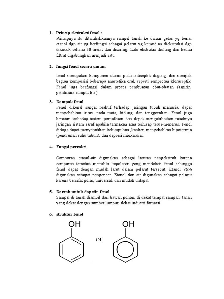 Rangkuman Kuis Fenol | PDF