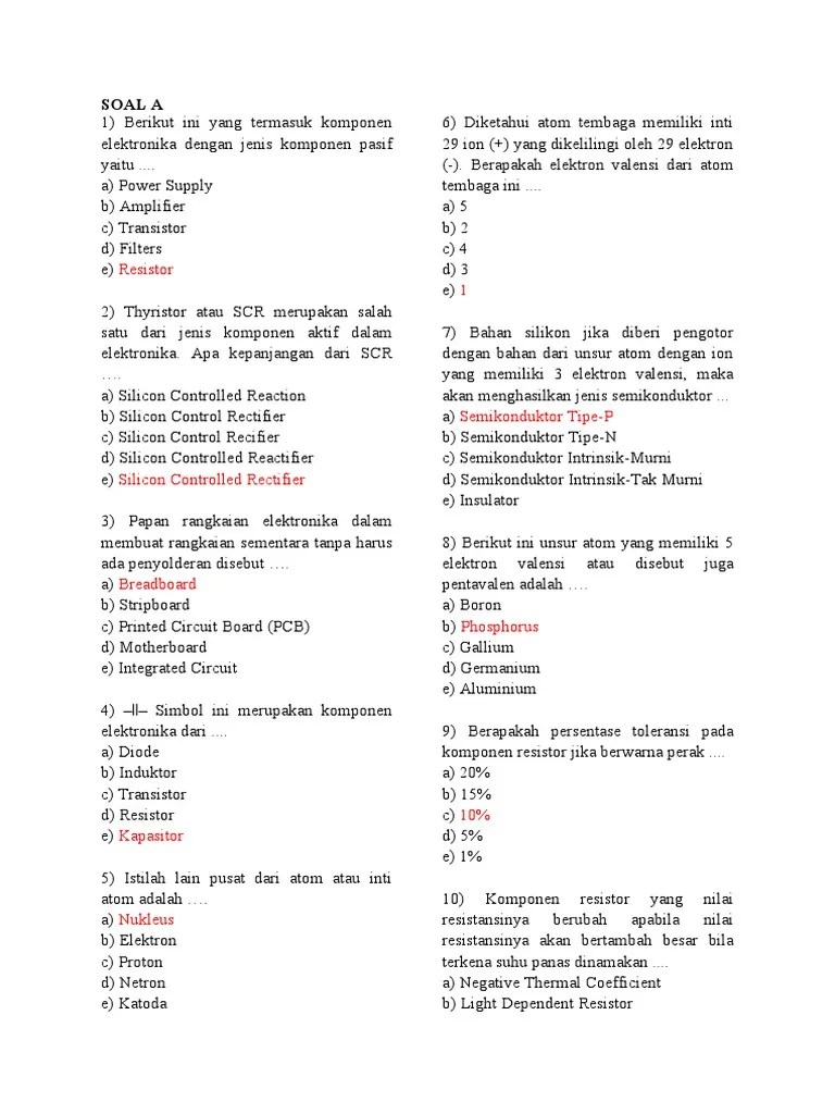 SOAL A Penerapan | PDF