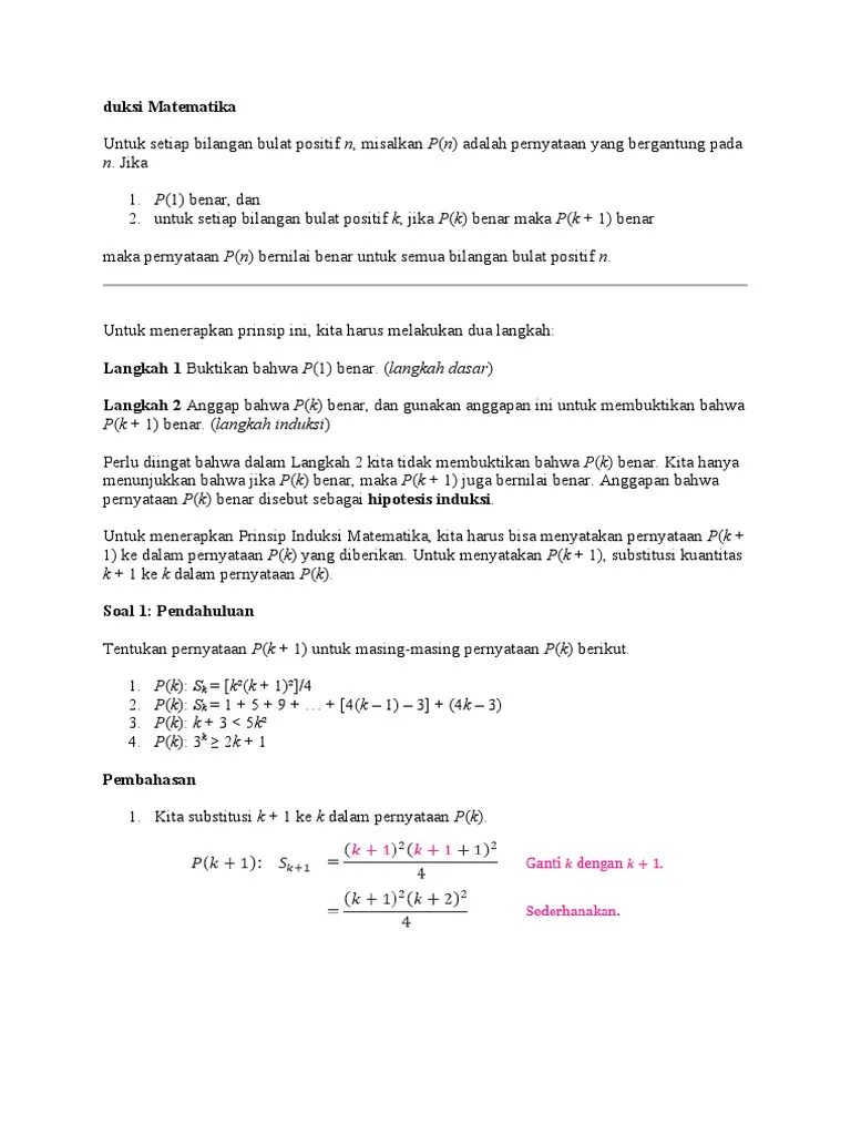 Induksi Matematika | PDF