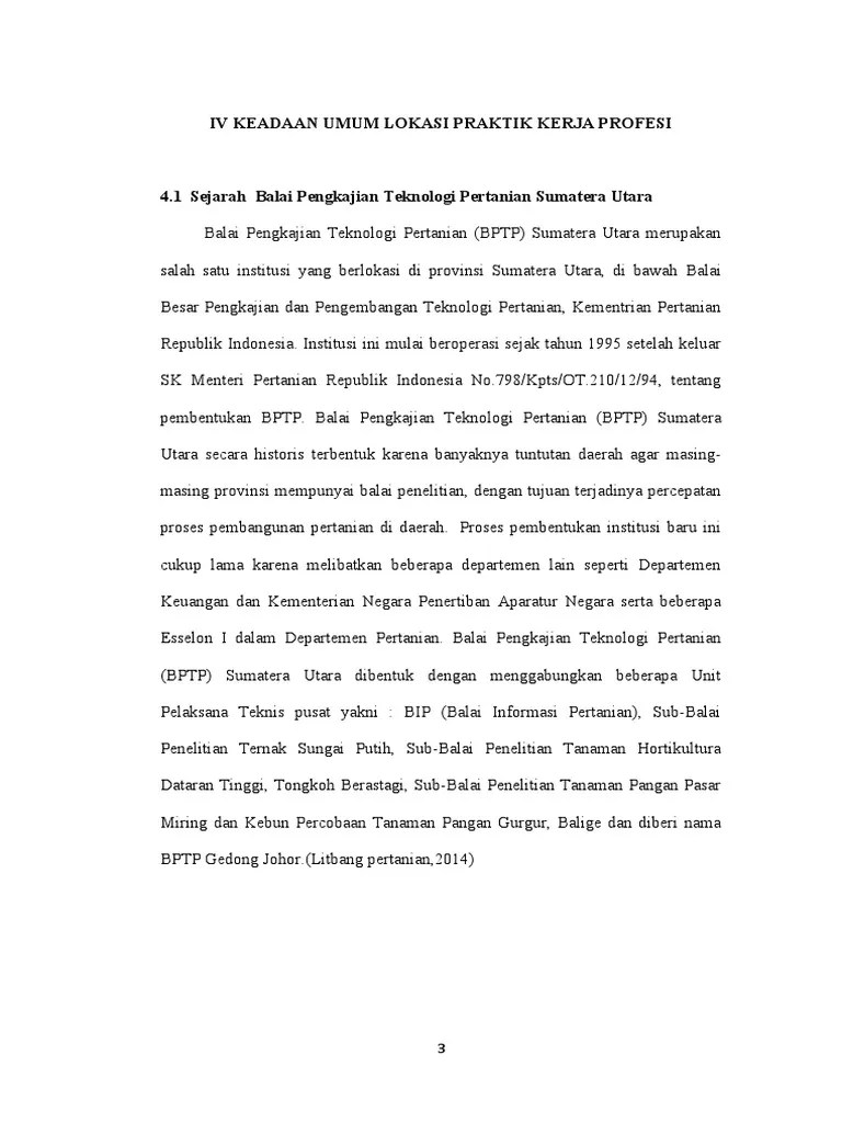IV KEADAAN UMUM LOKASI PRAKTIK KERJA PROFESI