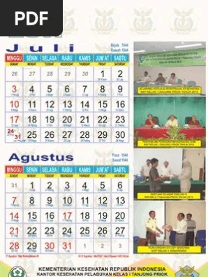 Juli adalah bulan ketujuh dalam kalender gregorian. Kalender Kkp Kelas 1 Tanjung Priok Bulan Juli Agustus 2011 Pdf