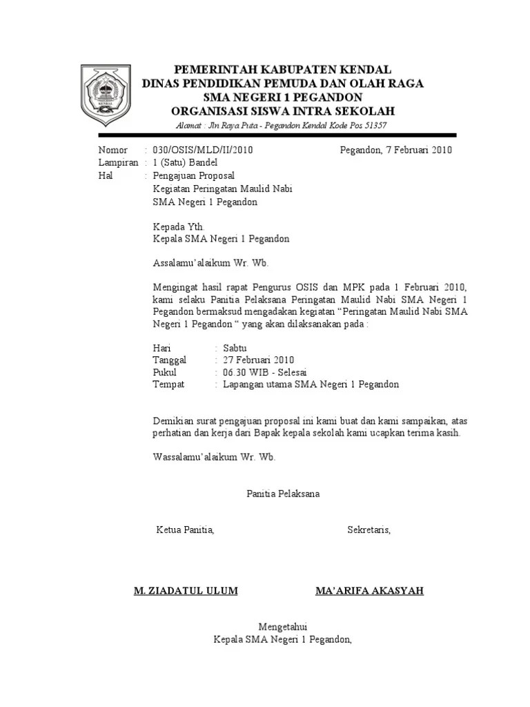 Contoh Proposal Maulid Nabi Di Sekolah Smk - Berbagi Contoh Proposal
