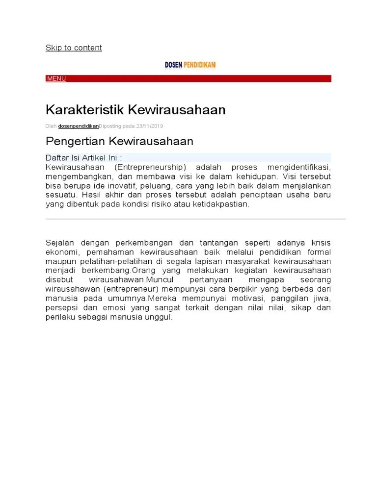 Kewirausahaan | PDF
