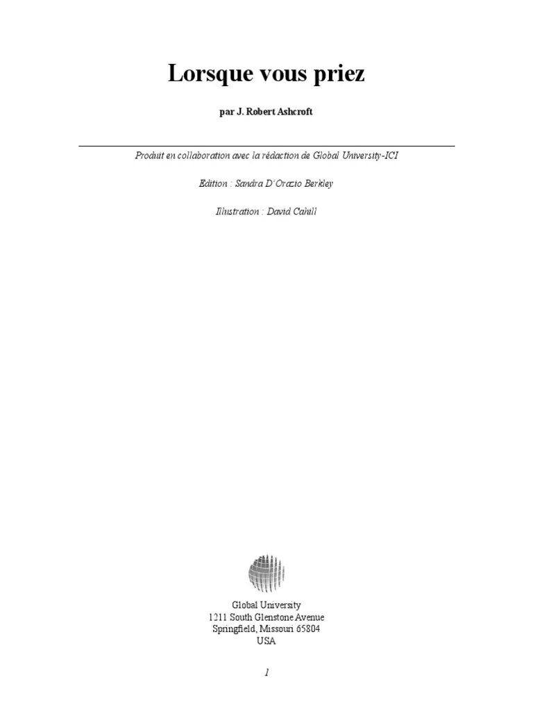 Votre Vie de Prière | PDF