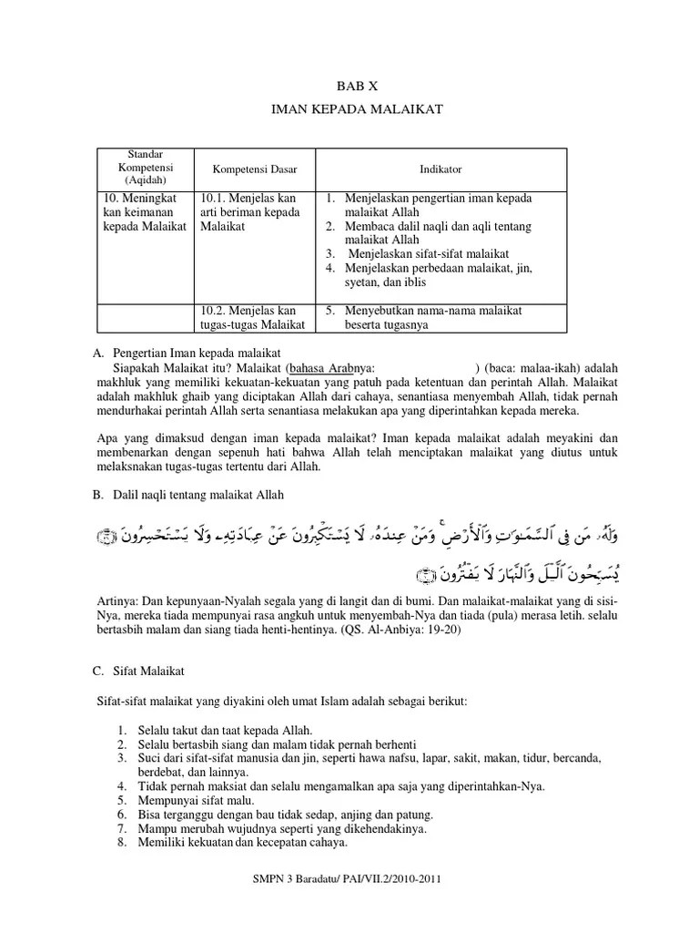 10 Iman Kepada Malaikat | PDF